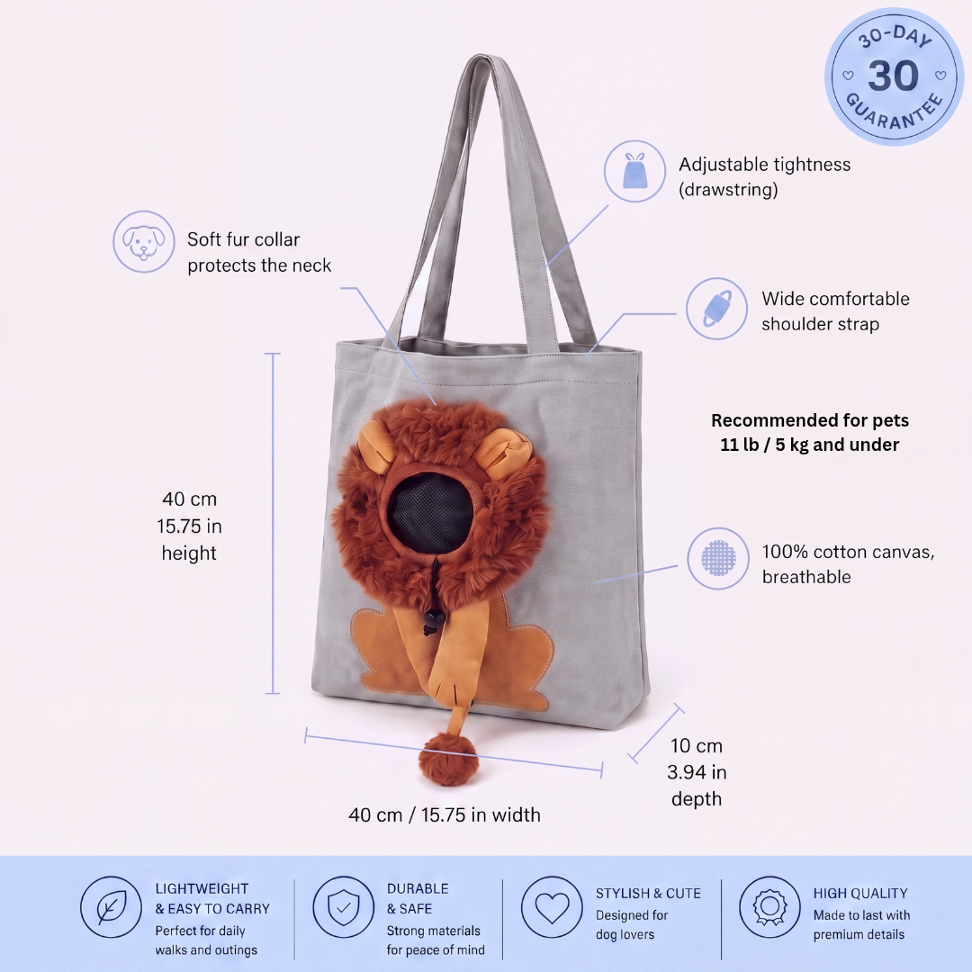 Pawlio Peek-A-Paw™ Pet Carrier Tote