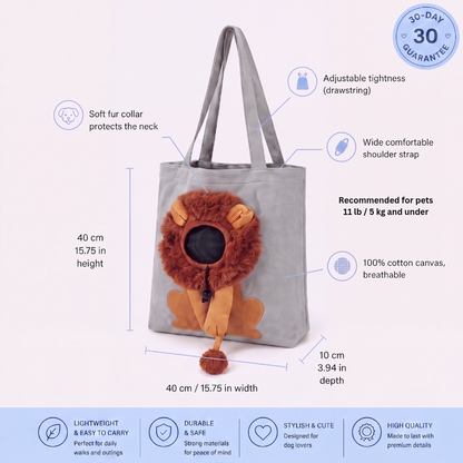 Pawlio Peek-A-Paw™ Pet Carrier Tote
